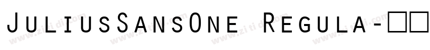 JuliusSansOne Regula字体转换